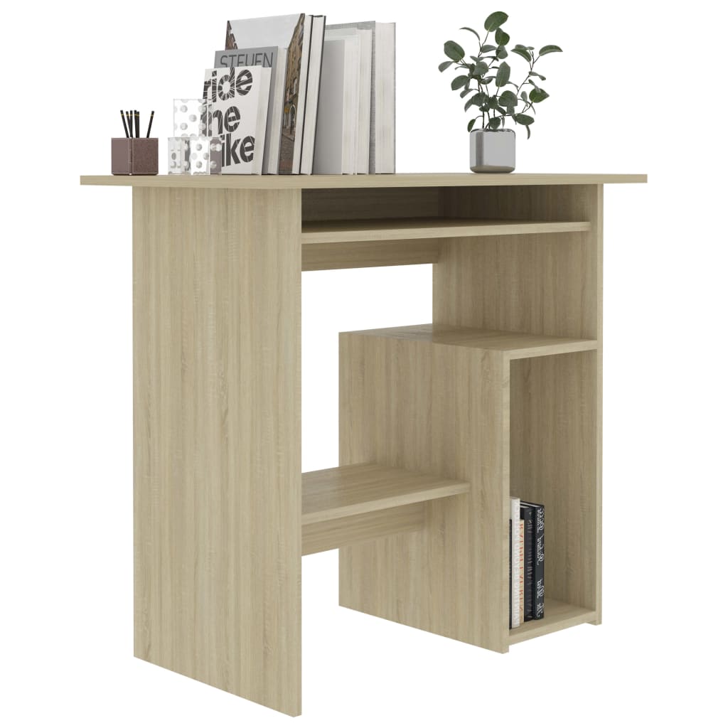  Schreibtisch Sonoma-Eiche 80x45x74 cm Holzwerkstoff