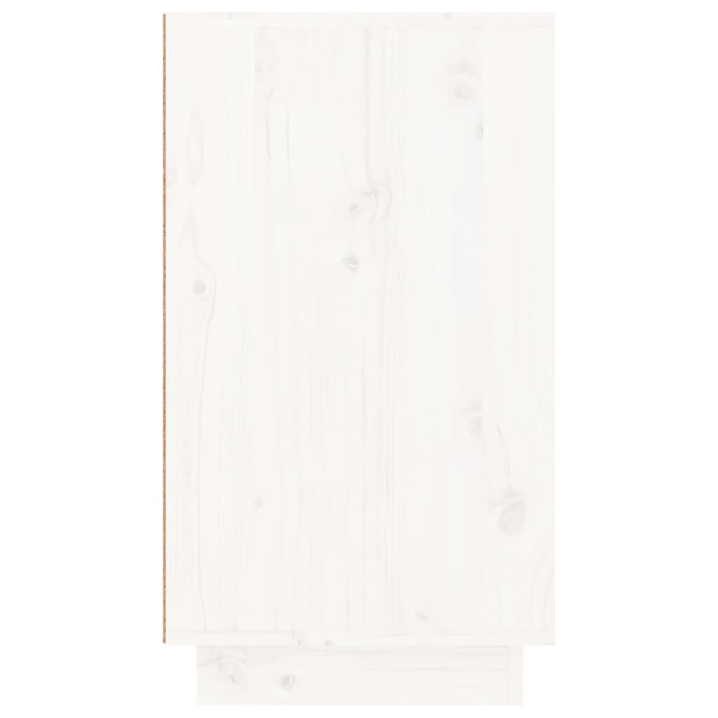  Schuhregal Weiß 110x34x61 cm Massivholz Kiefer