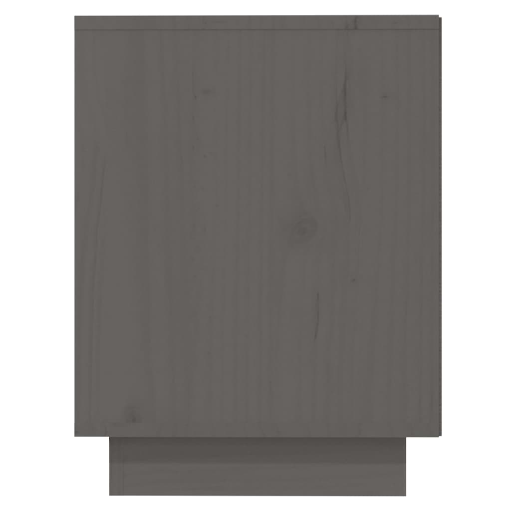  Schuhregal Grau 110x34x45 cm Massivholz Kiefer