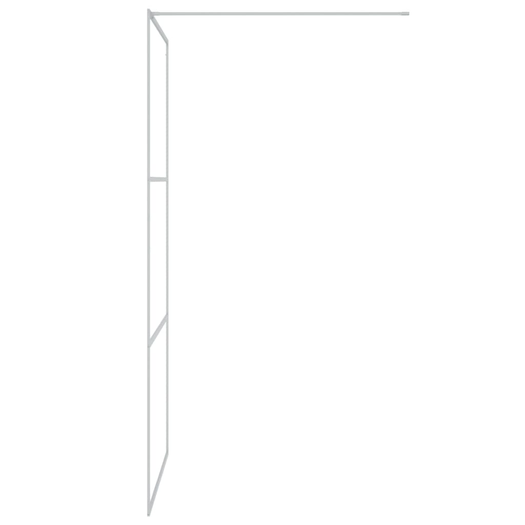  Duschwand für Begehbare Dusche Silbern 100x195 cm ESG-Klarglas