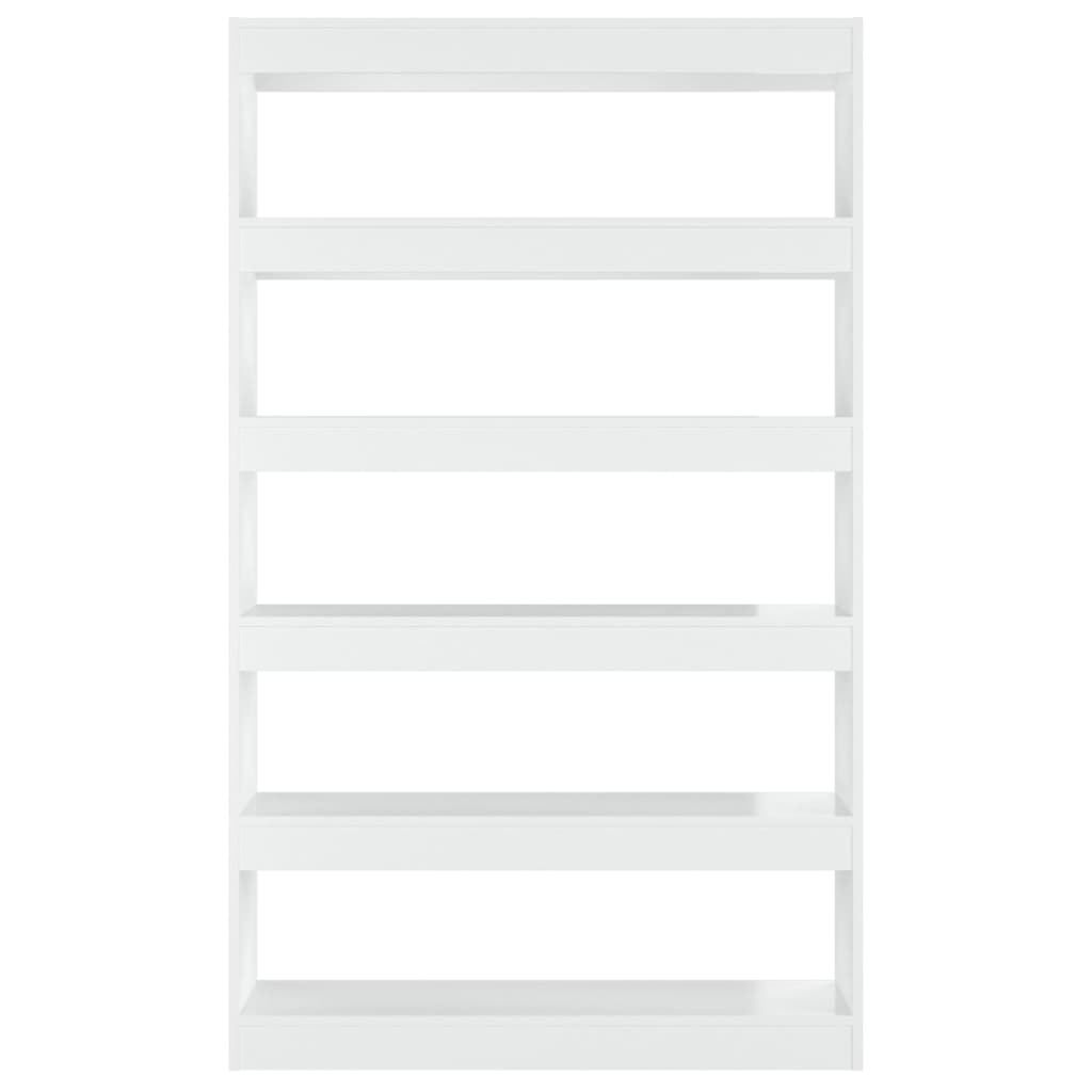  Bücherregal/Raumteiler Hochglanz-Weiß 100x30x166 cm