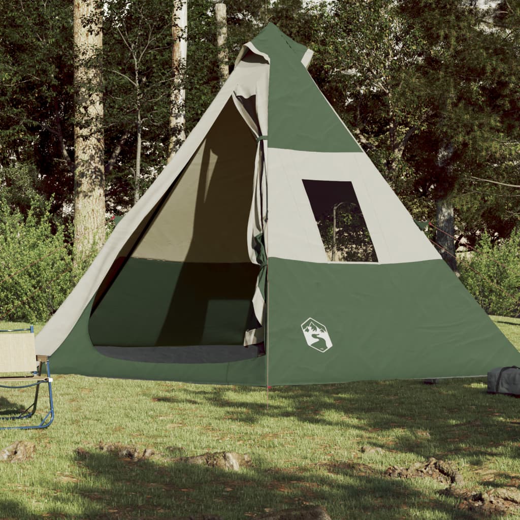  Campingzelt 7 Personen Grün Wasserfest