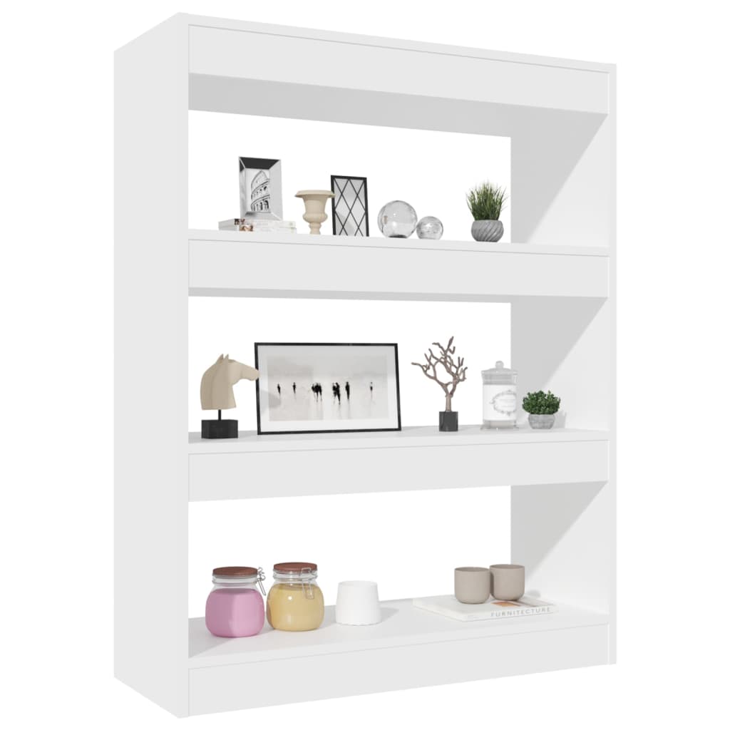  Bücherregal/Raumteiler Weiß 80x30x103 cm Holzwerkstoff