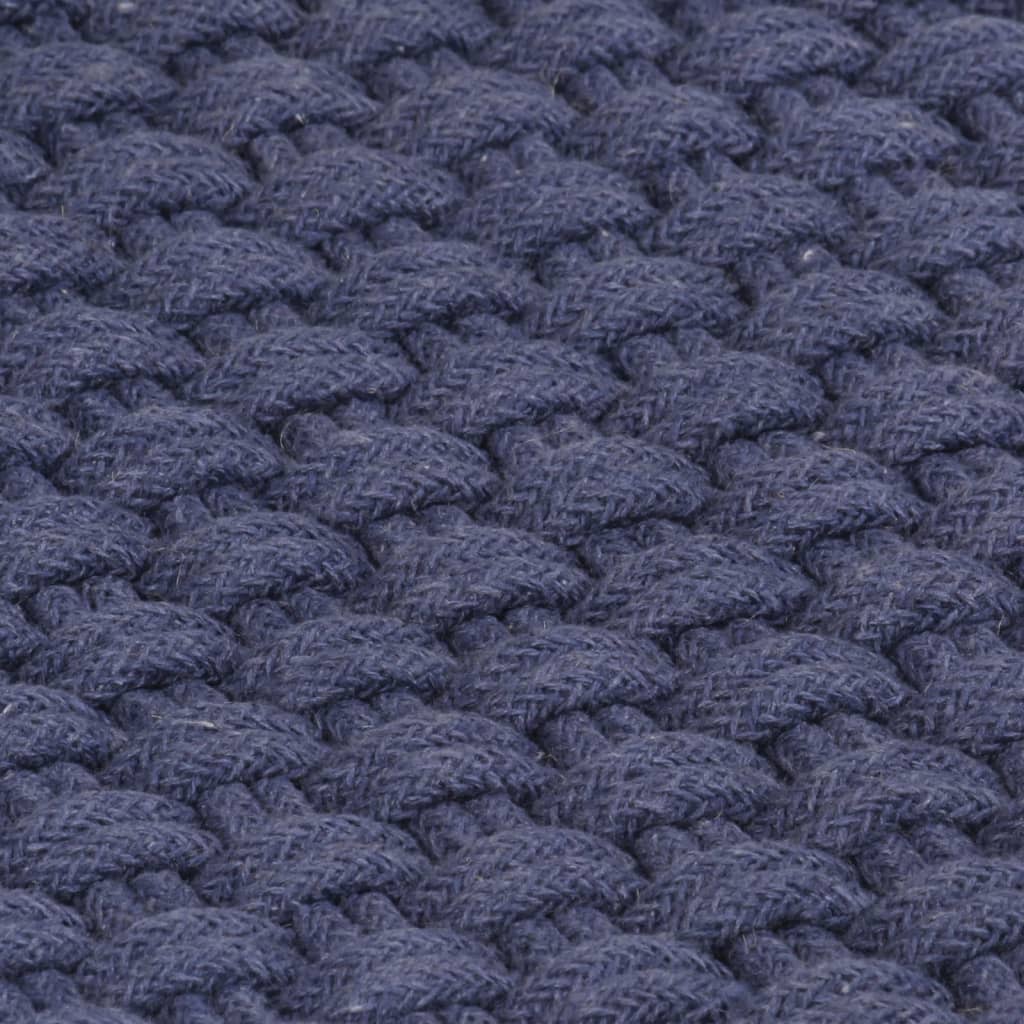  Teppich Rechteckig Marineblau 200x300 cm Baumwolle