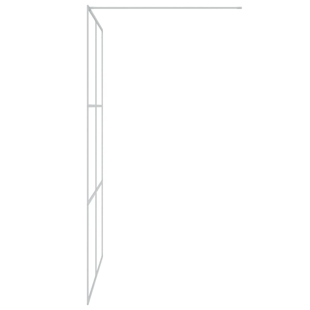  Duschwand für Begehbare Dusche Silbern 140x195 cm ESG-Klarglas