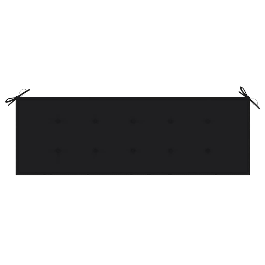  Gartenbank-Auflage Schwarz 150x50x3 cm Oxford-Gewebe