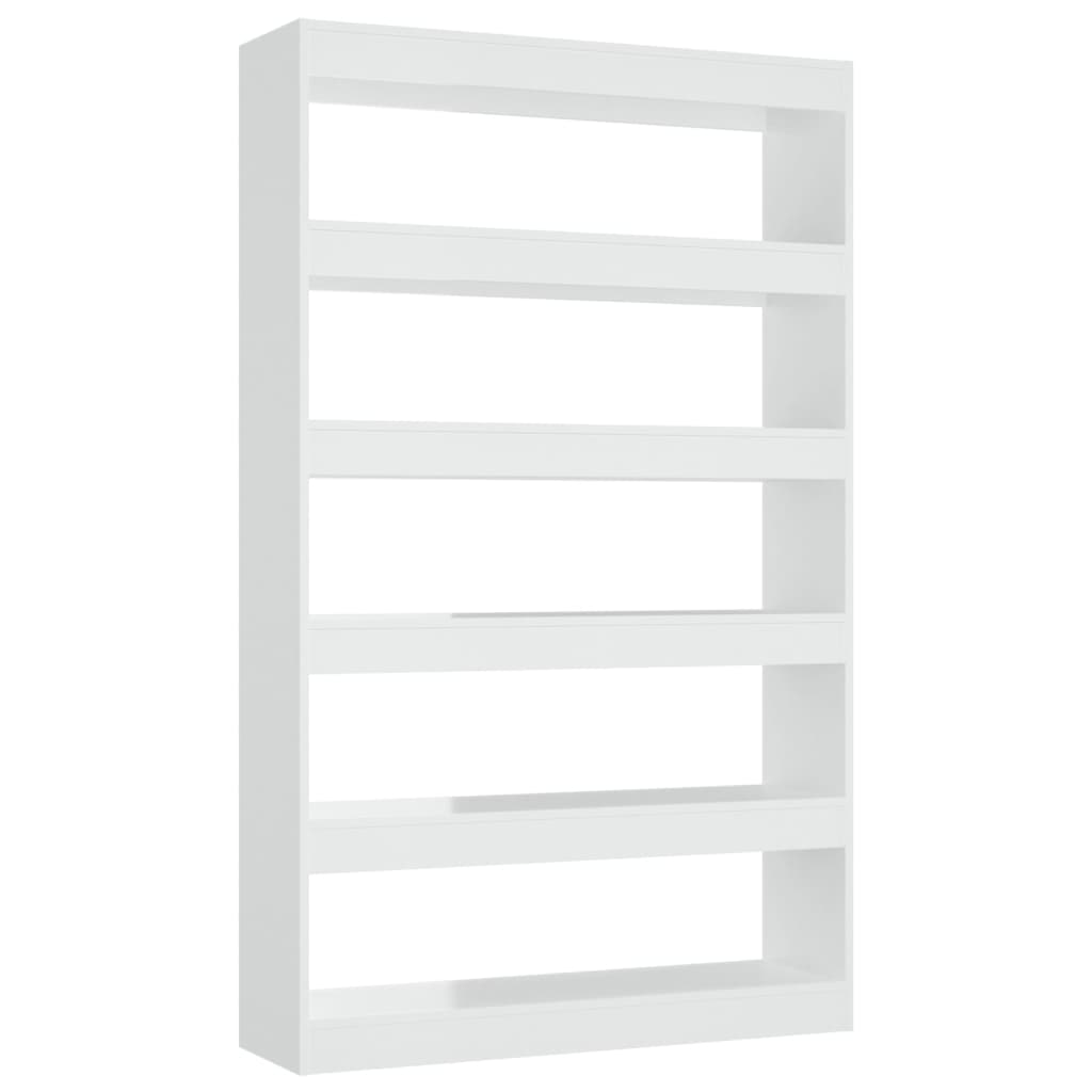  Bücherregal/Raumteiler Hochglanz-Weiß 100x30x166 cm