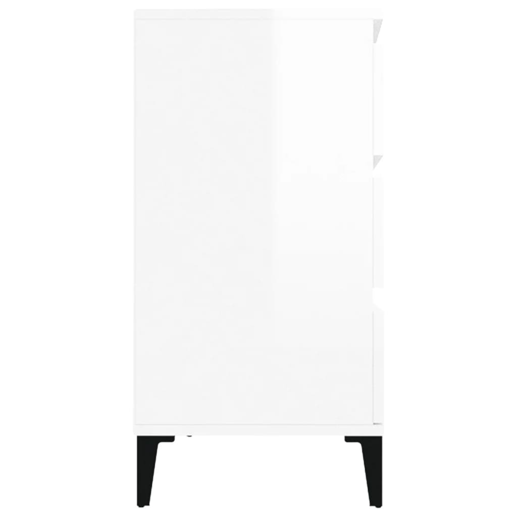  Sideboard Hochglanz-Weiß 60x35x70 cm Holzwerkstoff