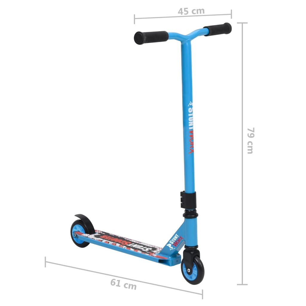  Stunt-Scooter mit Aluminium-Lenker Blau