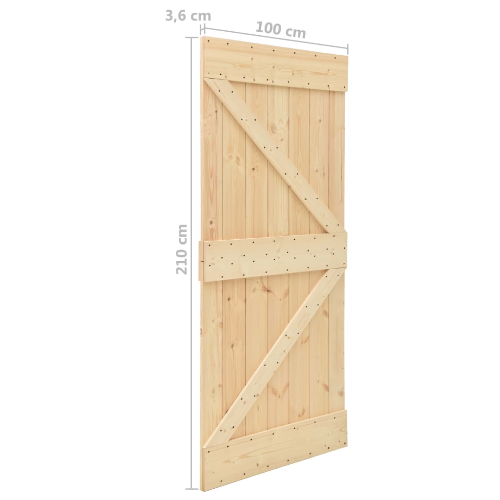  Tür 100x210 cm Kiefer Massivholz 