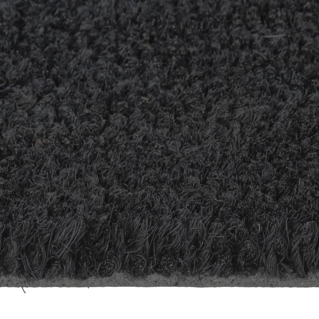  Fußmatte Schwarz 50x80 cm Kokosfaser Getuftet