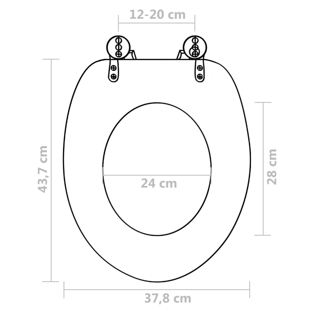  Toilettensitze mit Soft-Close-Deckel 2 Stk. MDF Savanne-Design