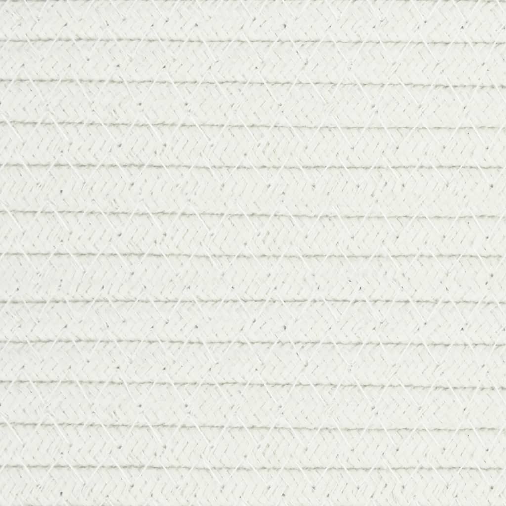  Wäschekorb Grau und Weiß Ø55x36 cm Baumwolle