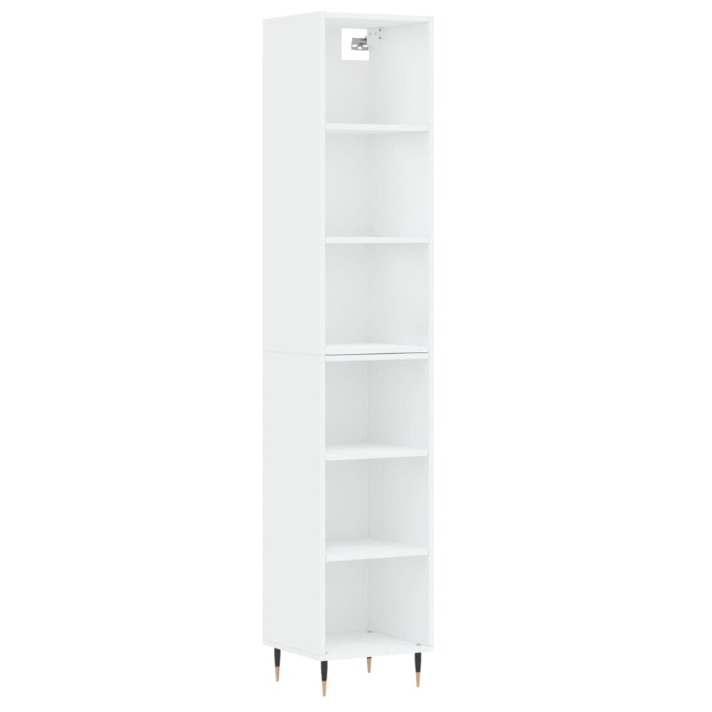  Highboard Weiß 34,5x32,5x180 cm Holzwerkstoff