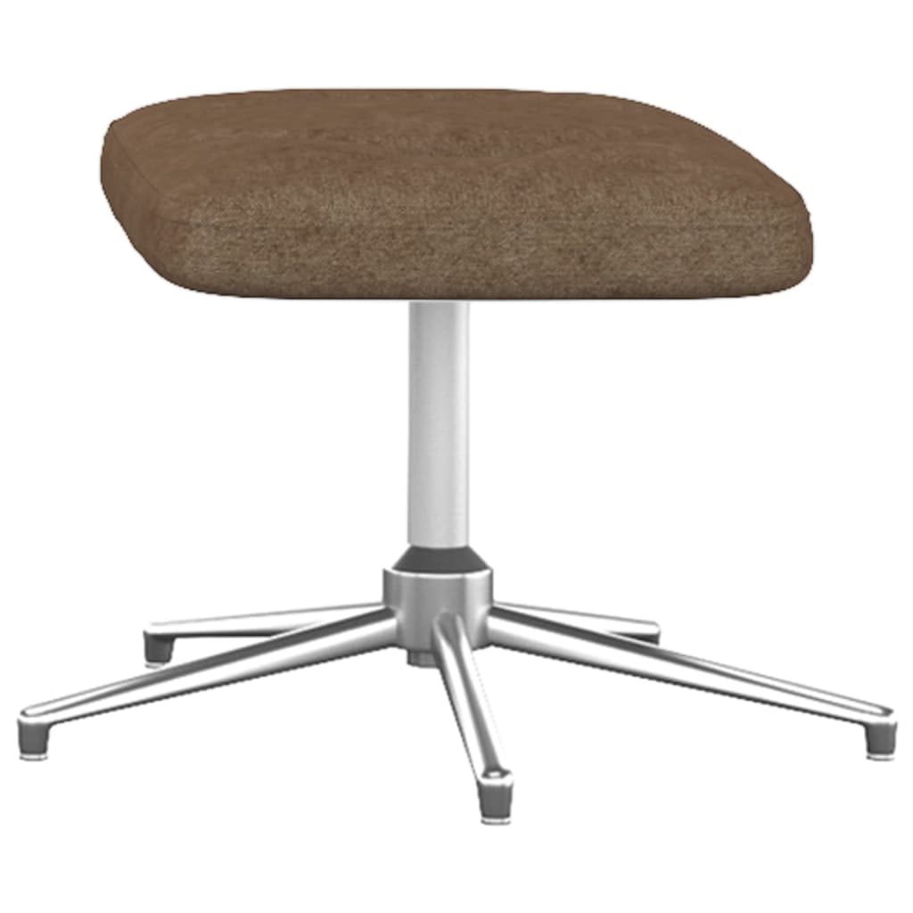  Relaxsessel mit Hocker Taupe Stoff