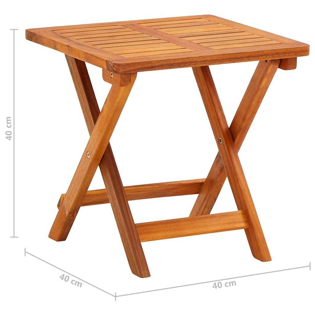  2-tlg. Sonnenliegen-Set mit Tisch Massivholz Akazie