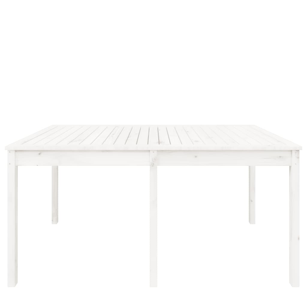  Gartentisch Weiß 159,5x82,5x76 cm Massivholz Kiefer