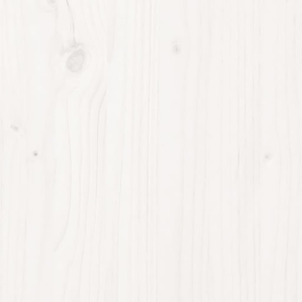  Beistellschrank Weiß 60x34x75 cm Massivholz Kiefer