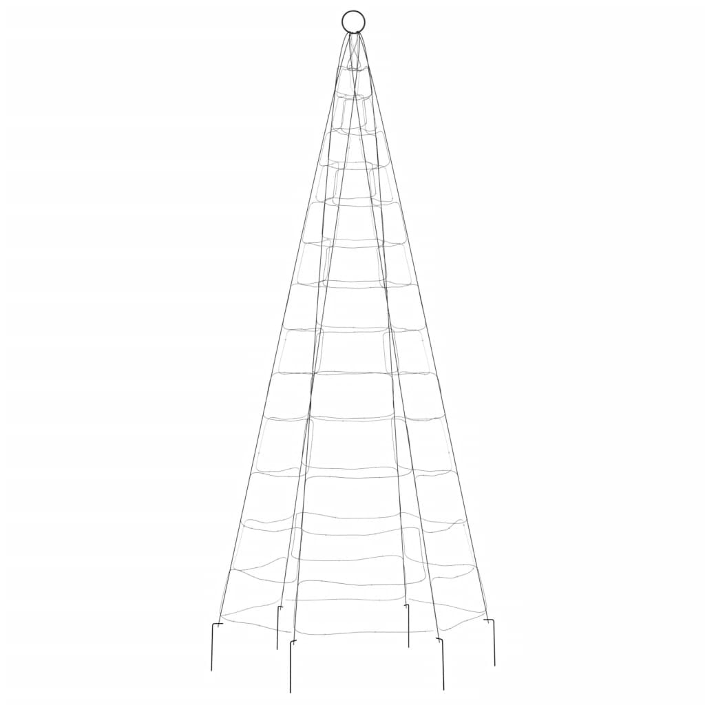  LED-Weihnachtsbaum für Fahnenmast 200 LEDs Kaltweiß 180 cm