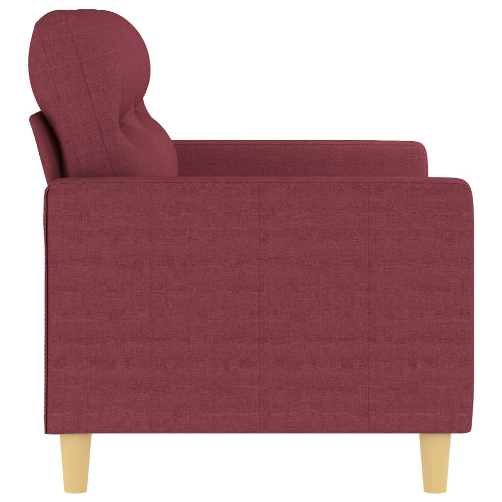  2-Sitzer-Sofa Weinrot 120 cm Stoff