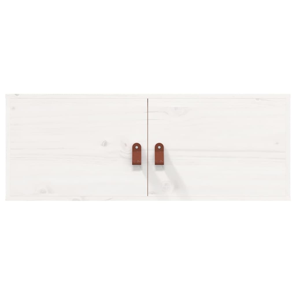  Wandschrank Weiß 80x30x30 cm Massivholz Kiefer