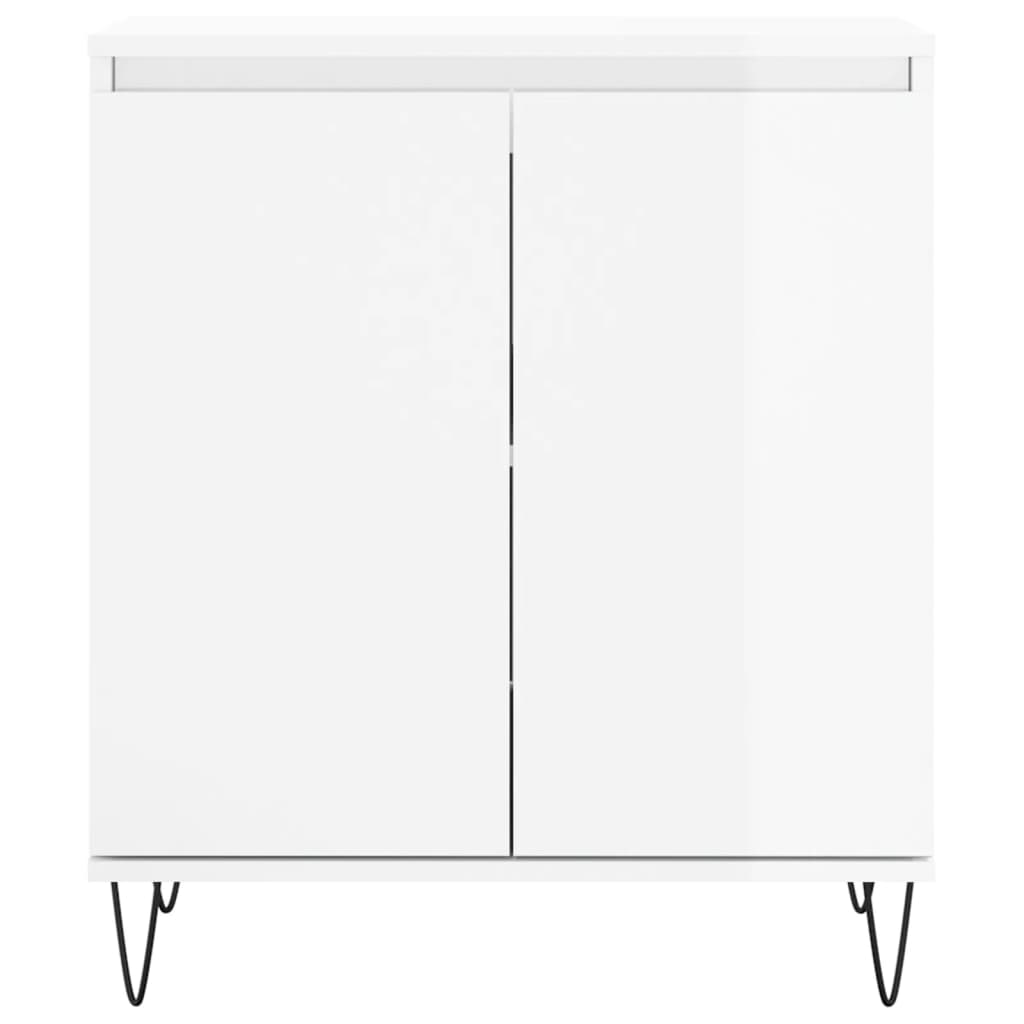  Sideboard Hochglanz-Weiß 60x35x70 cm Holzwerkstoff