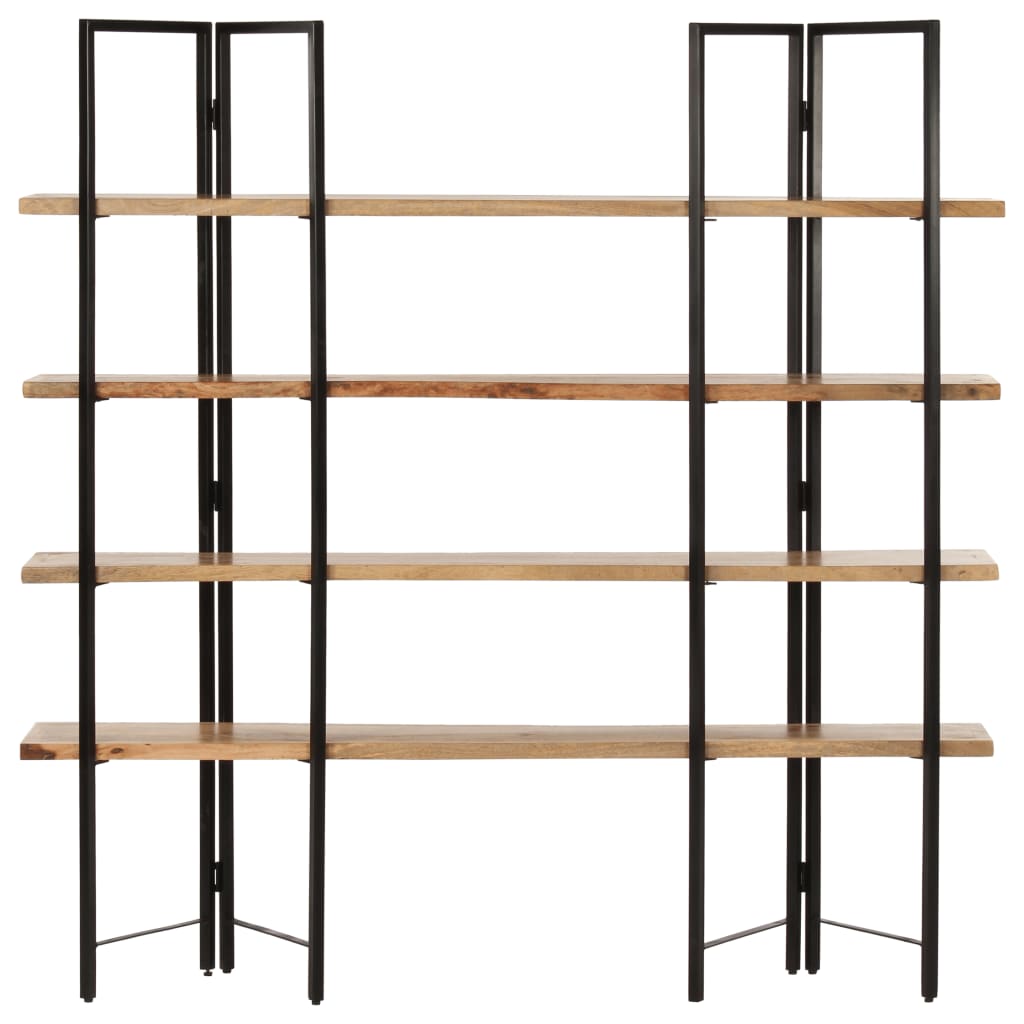  Bücherregal mit 4 Regalböden 160x35x160 cm Mango Massivholz