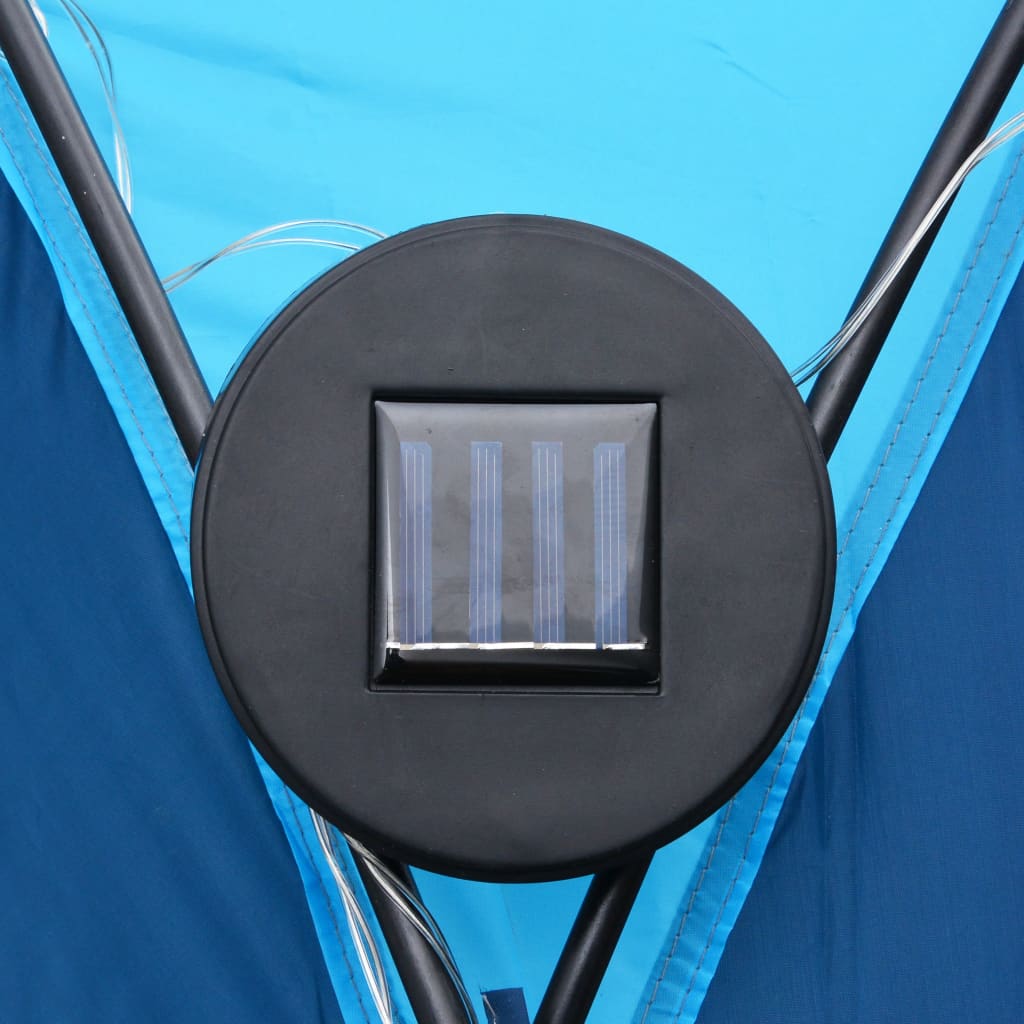  Partyzelt mit LED und 4 Seitenwänden 3,6x3,6x2,3 m Blau