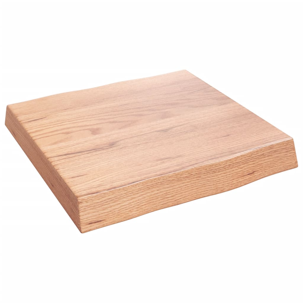  Tischplatte 40x40x(2-6) cm Massivholz Behandelt Baumkante