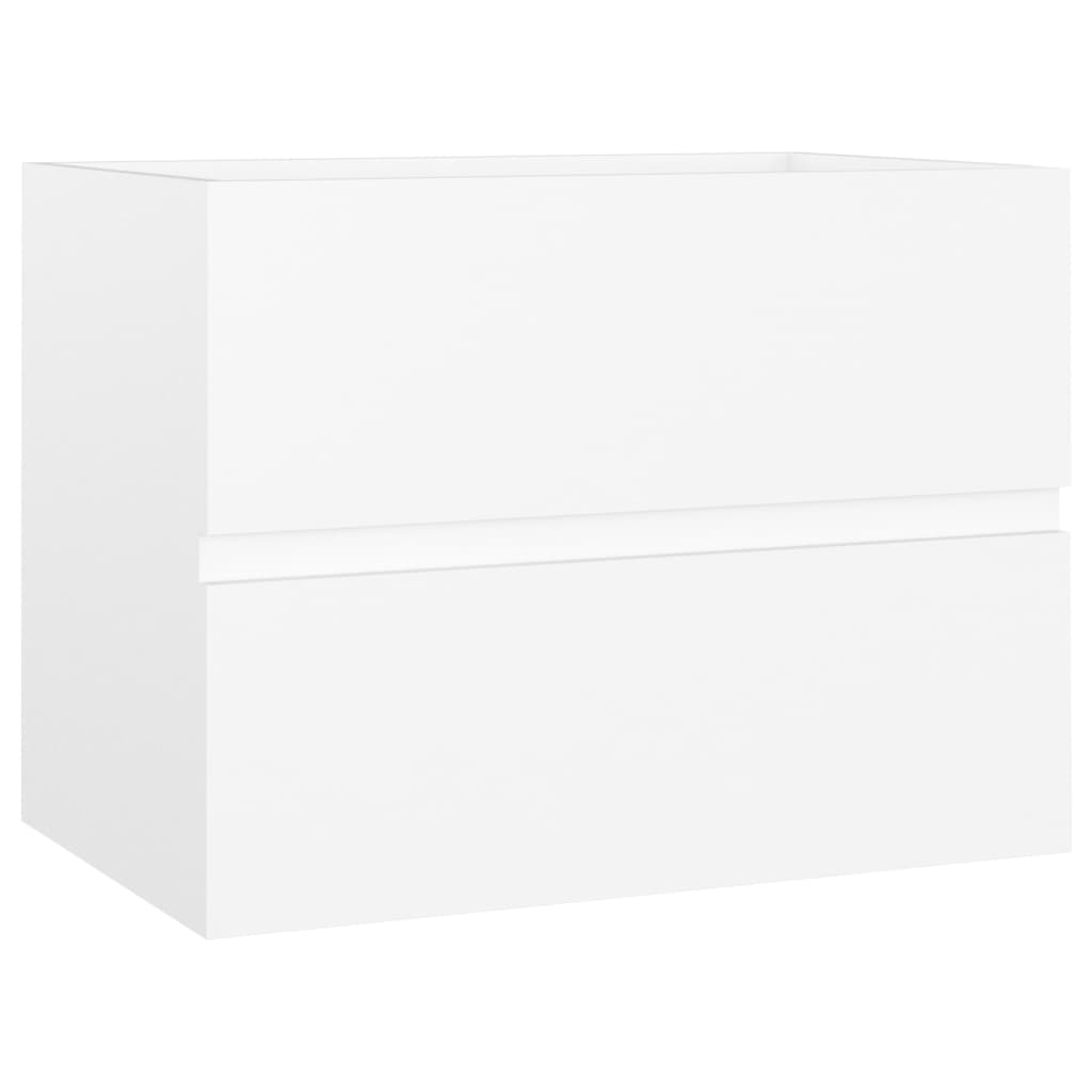  Waschbeckenunterschrank Weiß 60x38,5x45 cm Holzwerkstoff