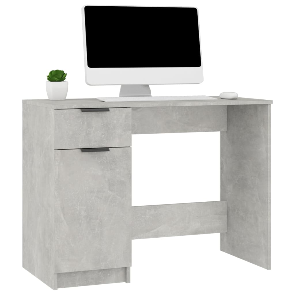  Schreibtisch Betongrau 100x50x75 cm Holzwerkstoff