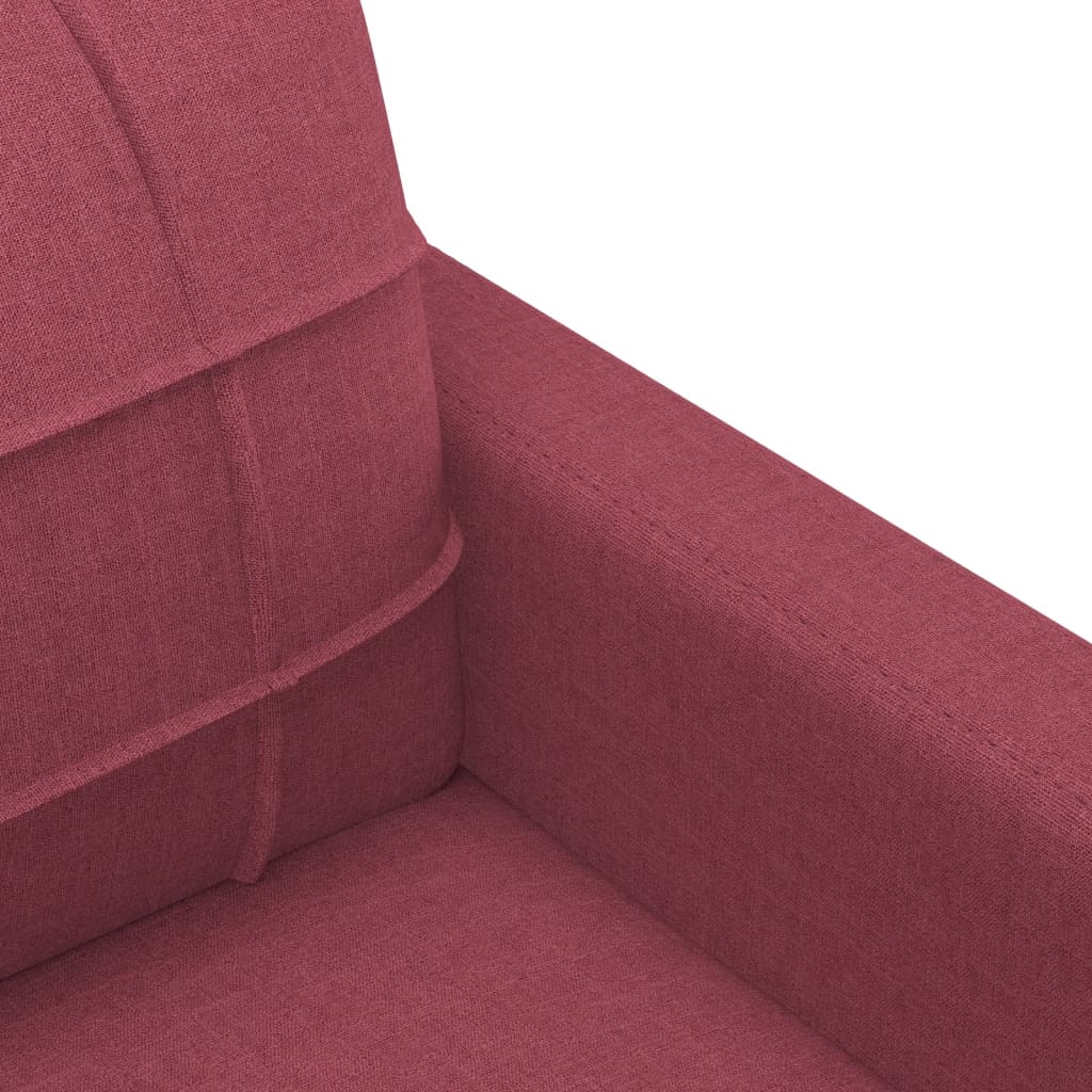  2-Sitzer-Sofa Weinrot 140 cm Stoff
