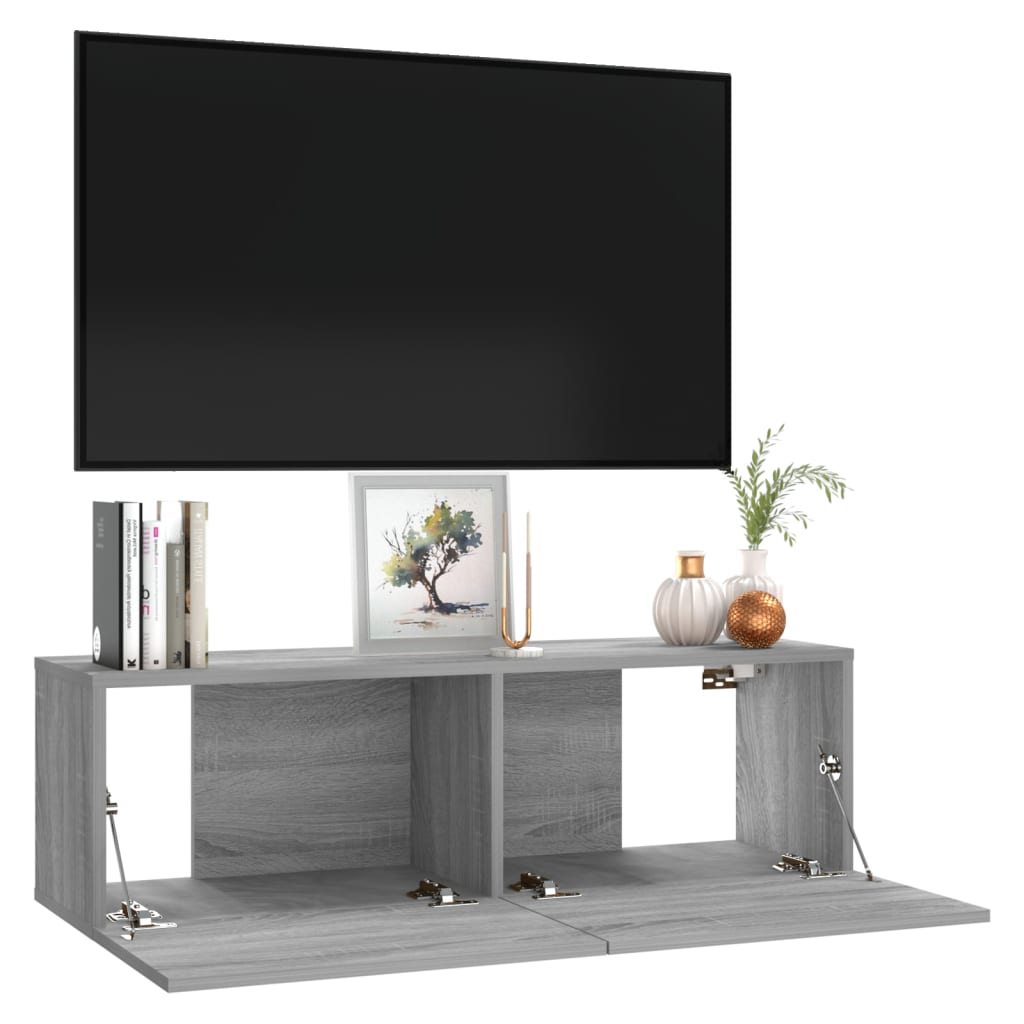  TV-Wandschrank Grau Sonoma 100x30x30 cm Holzwerkstoff
