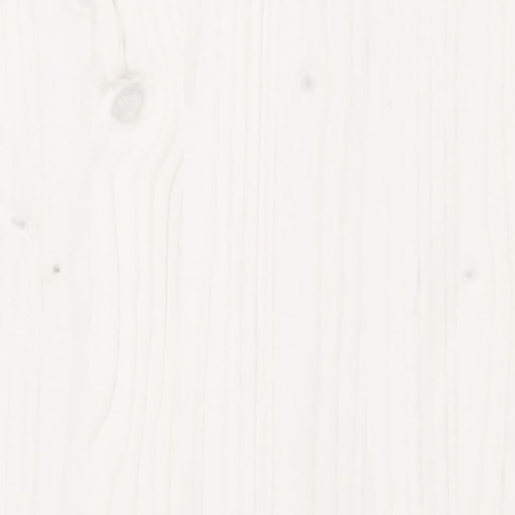  Sonnenliege Weiß 205x60x31,5 cm Massivholz Kiefer