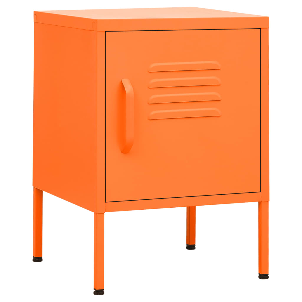  Nachttisch Orange 35x35x51 cm Stahl 