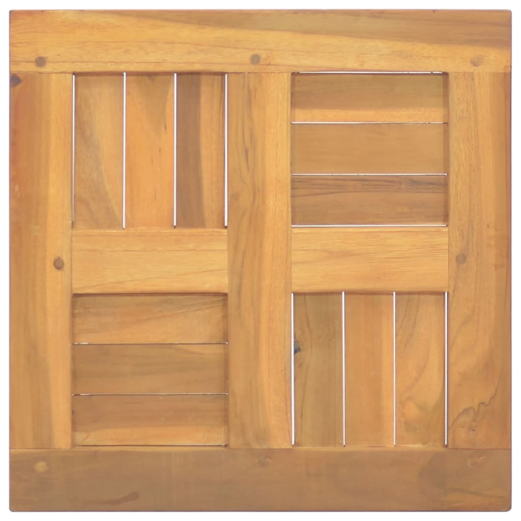  Tischplatte Quadratisch 40x40x2,5 cm Massivholz Teak