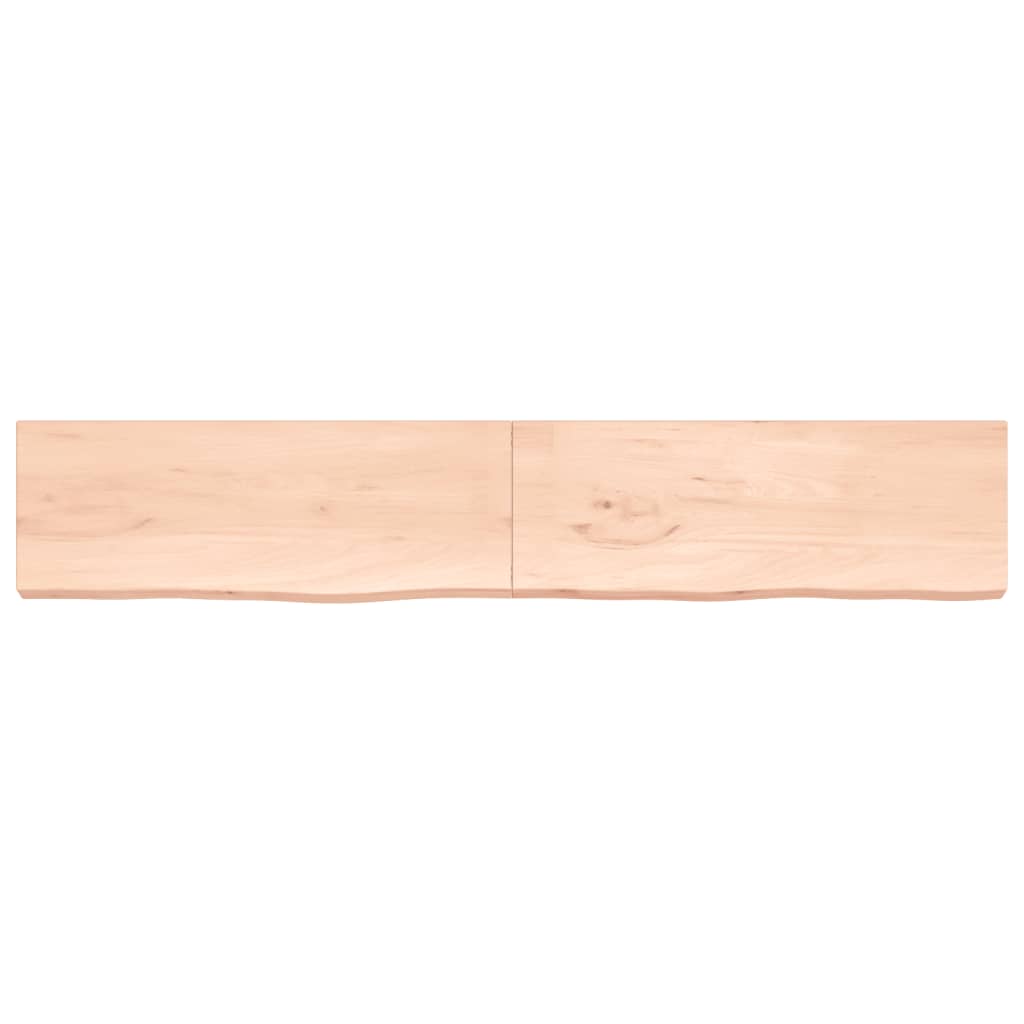  Tischplatte 220x40x(2-6) cm Massivholz Eiche Unbehandelt