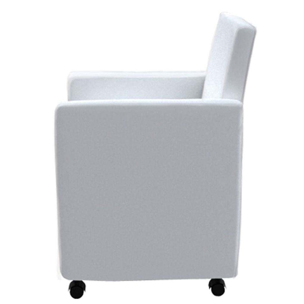   Esszimmerstühle 4 Stk. Weiß Kunstleder
