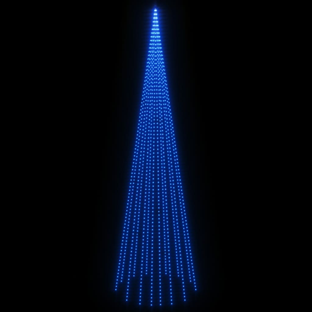  LED-Weihnachtsbaum für Fahnenmast Blau 1134 LEDs 800 cm