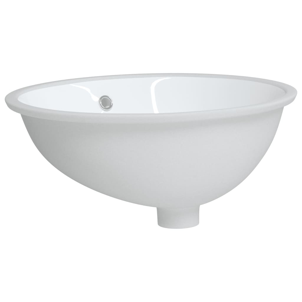  Waschbecken Weiß 49x40,5x21 cm Oval Keramik