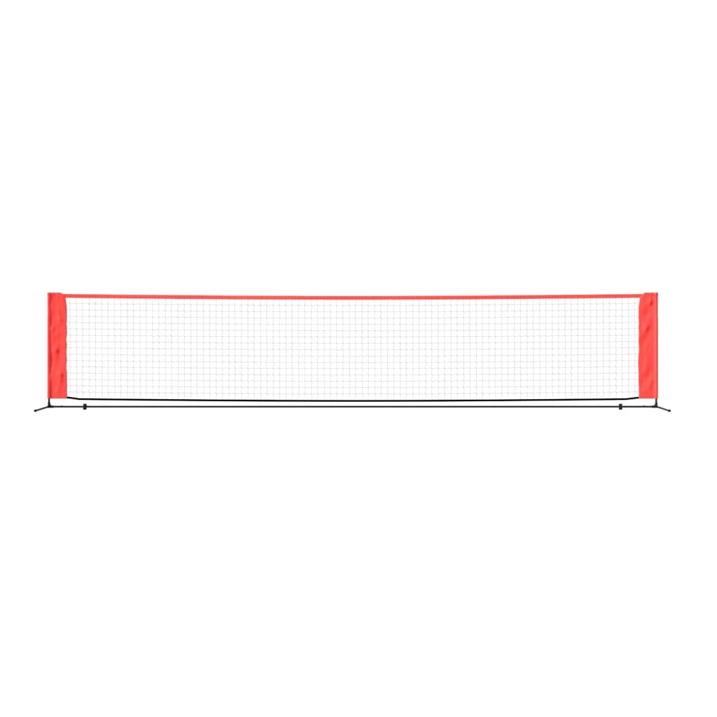  Tennisnetz Schwarz und Rot 500x100x87 cm Polyester
