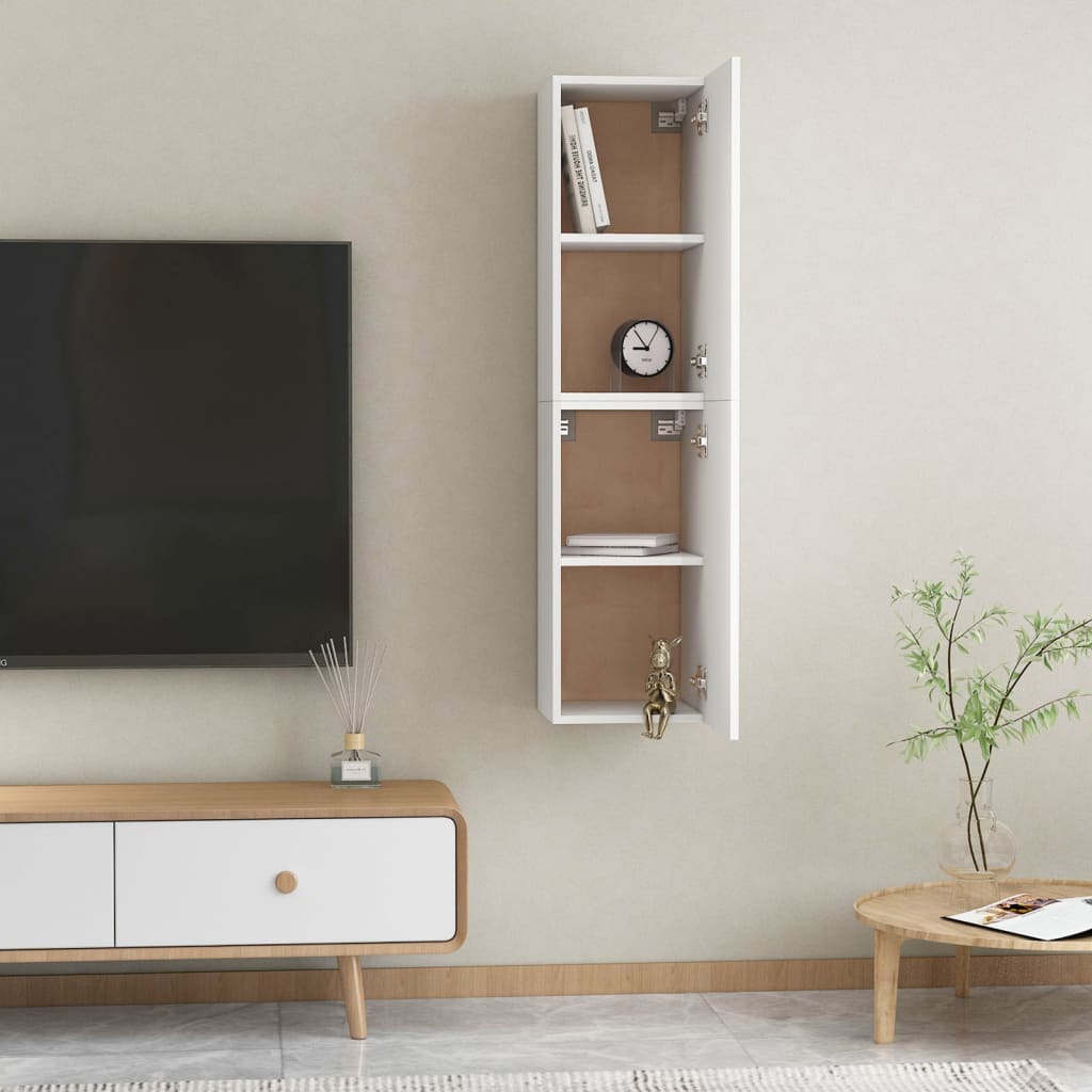  TV-Schränke 2 Stk. Weiß 30,5x30x60 cm Holzwerkstoff