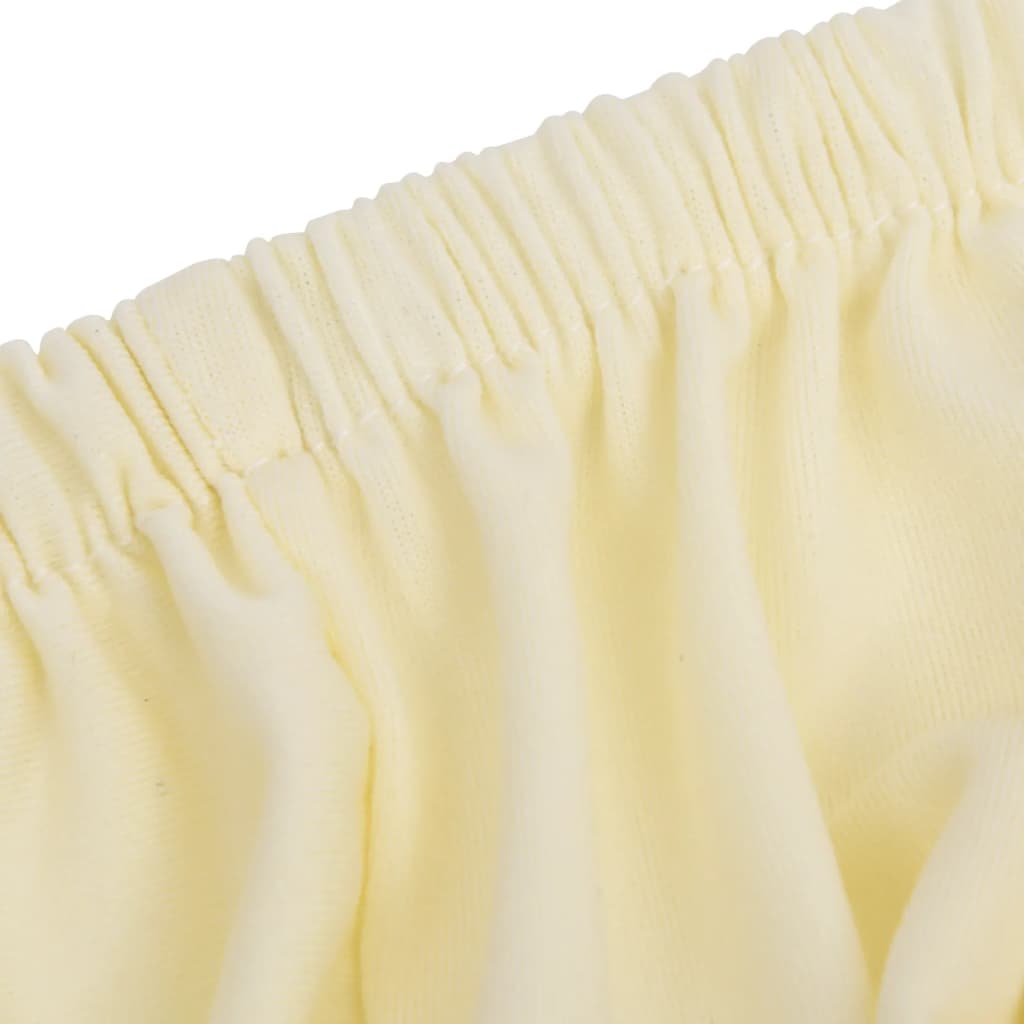  Stretch Sofahusse 2-Sitzer Creme Polyester-Jersey  