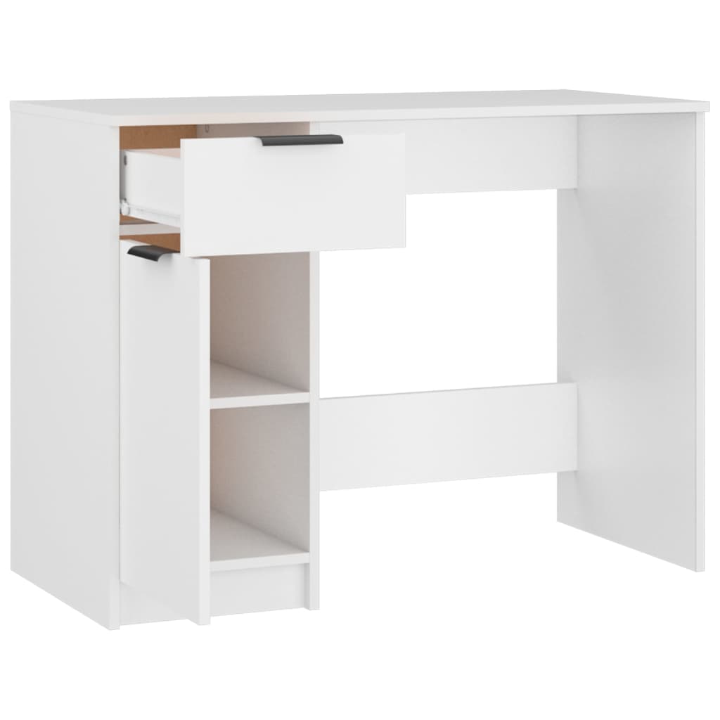 Schreibtisch Weiß 100x50x75 cm Holzwerkstoff