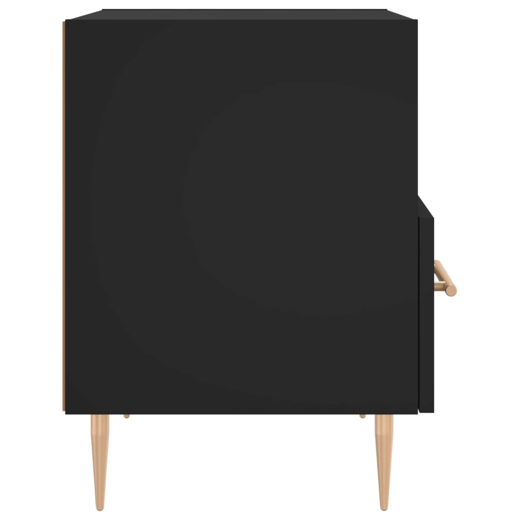  Nachttisch Schwarz 40x35x47,5 cm Holzwerkstoff