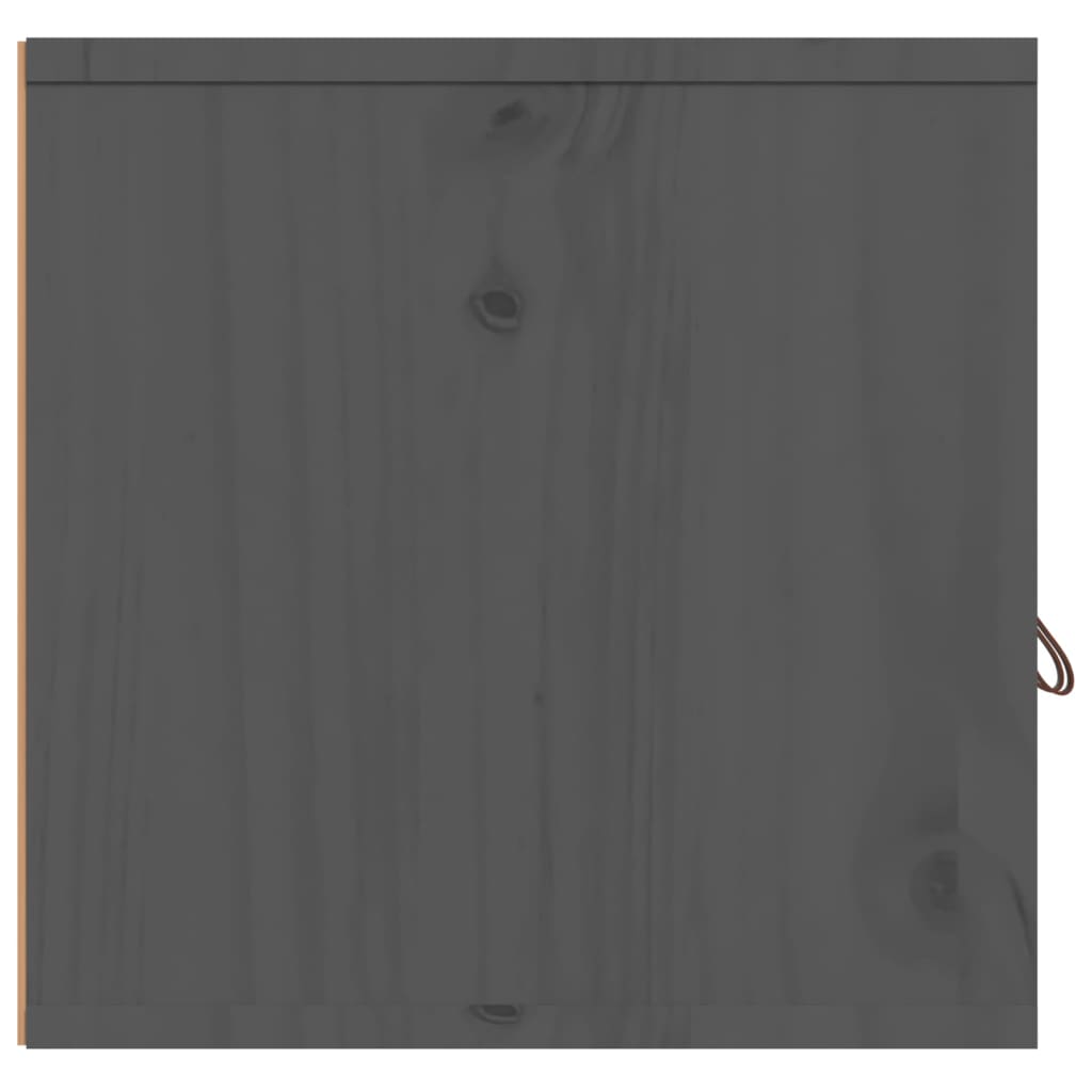  Wandschrank Grau 60x30x30 cm Massivholz Kiefer
