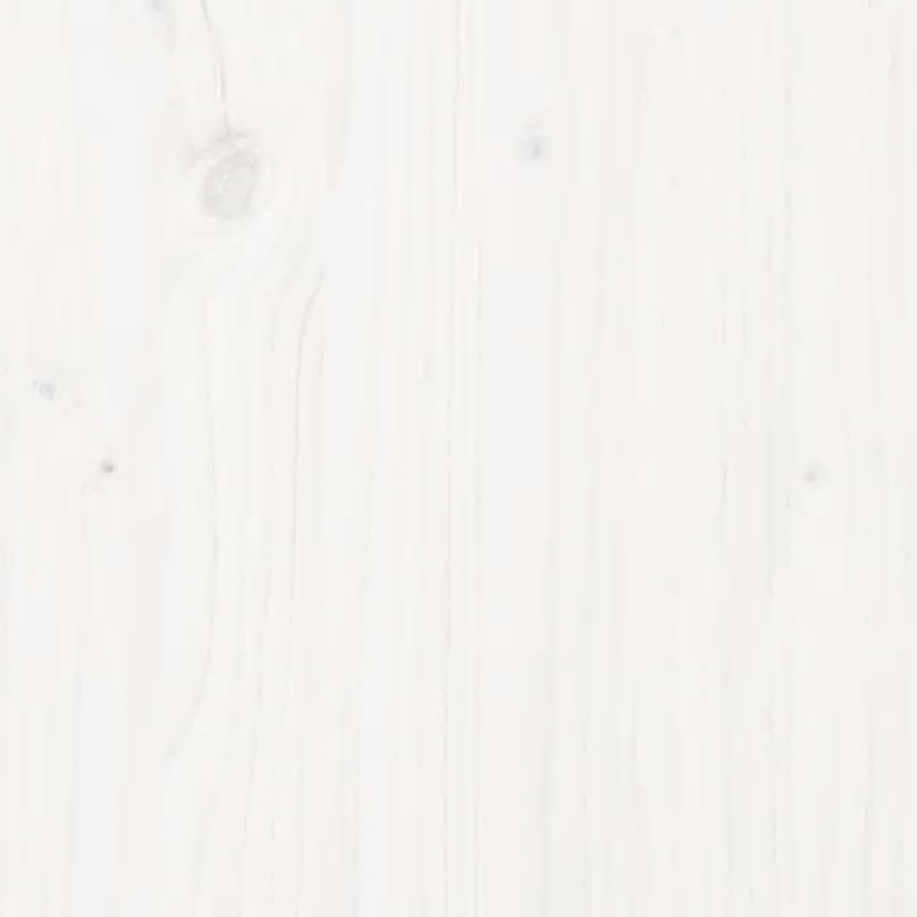  Hocker 2 Stk. Weiß 40x40x60 cm Massivholz Kiefer