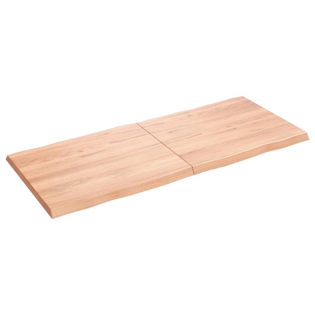  Tischplatte 140x60x(2-4) cm Massivholz Behandelt Baumkante