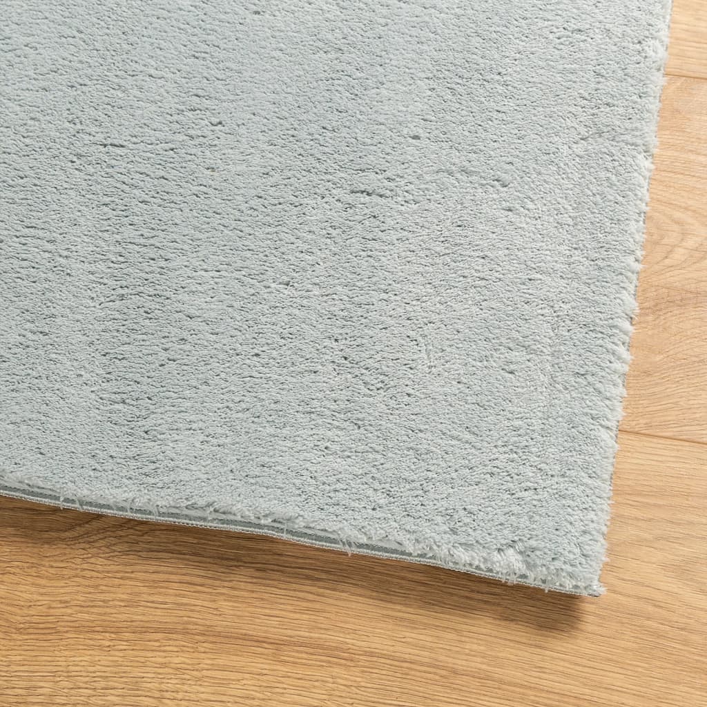  Teppich HUARTE Kurzflor Weich und Waschbar Blau 100x200 cm