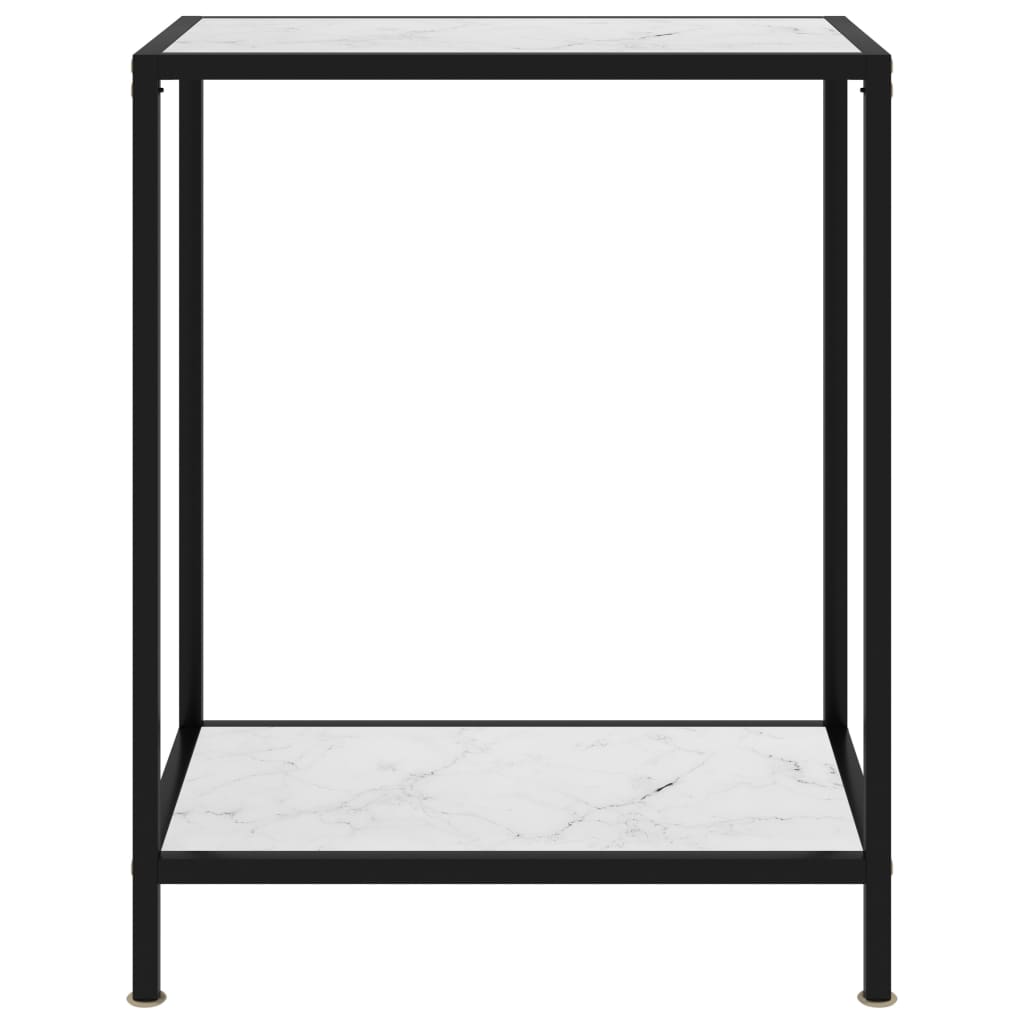  Konsolentisch Weiß 60x35x75 cm Hartglas